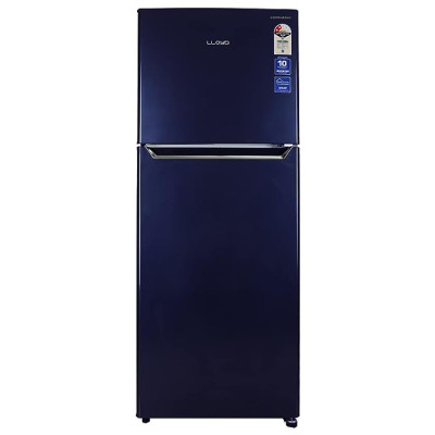 Lloyd Refrigerator 2 Star Automatic Double Door 310 L 2 Star Inverter Metallic Navy Toughened Glass/3N (GLFF312AMNT1PB)