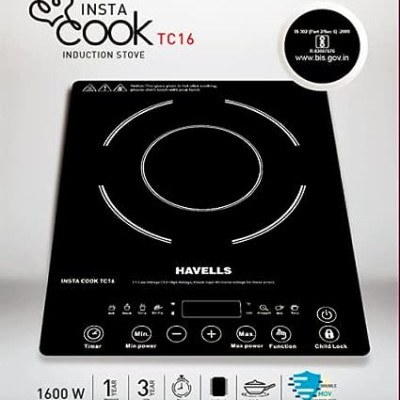 Havells Insta Cook TC 16 Energy Efficent Induction (Black), 1600watt, with 7 Cooking Option