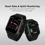 boAt Wave VOICE Bluetooth Calling 1.69" HD Curved Display SpO2 &amp; HR Monitoring Smartwatch  (Charcoal Strap, Regular)