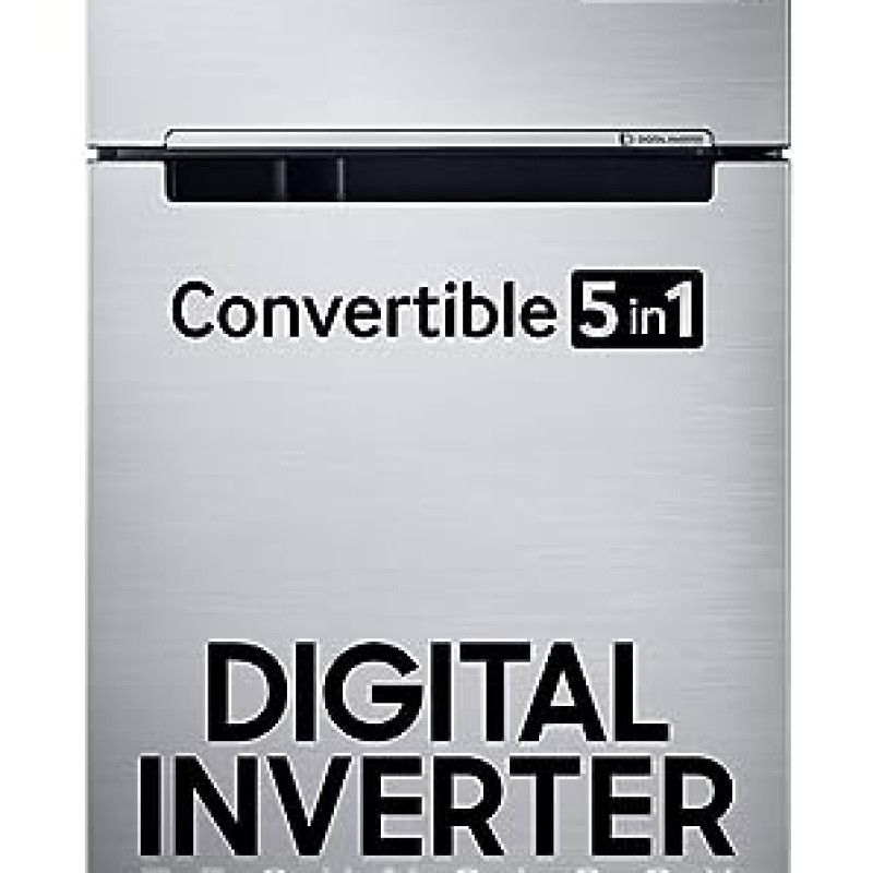 Samsung 385L 2 Star Inverter Frost-Free Convertible 5 In 1 Double Door Refrigerator (RT42C5532S8/HL,Elegant Inox 2023 Model)