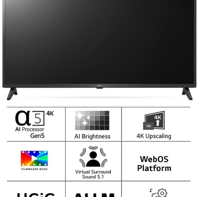 LG 139 cm (55 inches) 4K Ultra HD Smart LED TV 55UQ7550PSF (Ceramic Black)