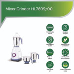 Philips HL7699/00 750-Watt Mixer Grinder (White/Grey)