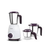 PHILIPS HL7505 500W Mixer Grinder (White and Purple)