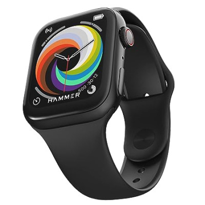 Hammer Pulse Ace 2.0 Bluetooth Calling Smartwatch with Biggest 1.83" Display, 100+ Watch Faces, Spo2, Heart Rate Monitor, IP67, Touch Controls, Instan