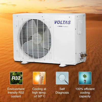 Voltas 1.5 Ton 5 Star, Inverter Split AC(Copper, 4-in-1 Adjustable Mode, Anti-dust Filter, 2023 Model, 185V Vectra Prism, White)
