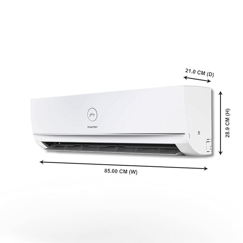 Godrej 1 Ton 3 Star Inverter Split AC (Copper, 2022 model, 5-in-1 convertible, Nano-Coated anti-viral filter AC 1T SIC 12TTC3-WWA, White)