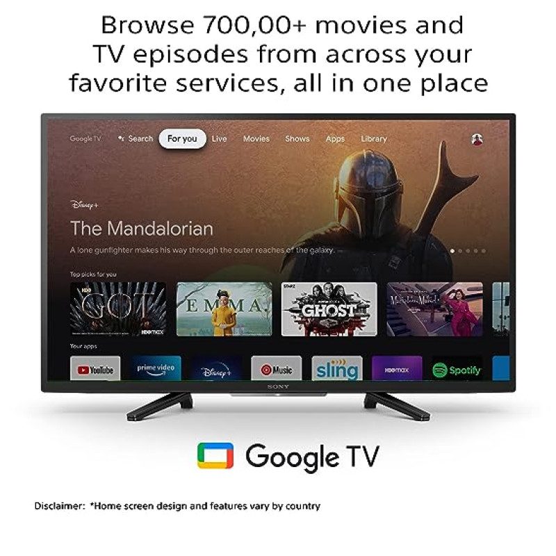 Sony Bravia 80 cm (32 inches) HD Ready Smart LED Google TV KD-32W830K (Black) (2022 Model) | with Alexa Compatibility