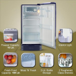 LG 185 L 5 Star Inverter Direct-Cool Single Door Refrigerator (GL-D201ABCU, Blue Charm, Base stand with drawer)