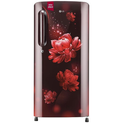 LG 185 L 3 Star Direct-Cool Single Door Refrigerator (GL-B201ASCD, Scarlet Charm, Moist 'N' Fresh)
