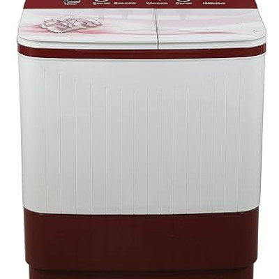 Lloyd Havells-Lloyd 8 Kg 5 Star Semi-Automatic Top Load Washing Machine (LWMS80RE1 Red, Active Soak)