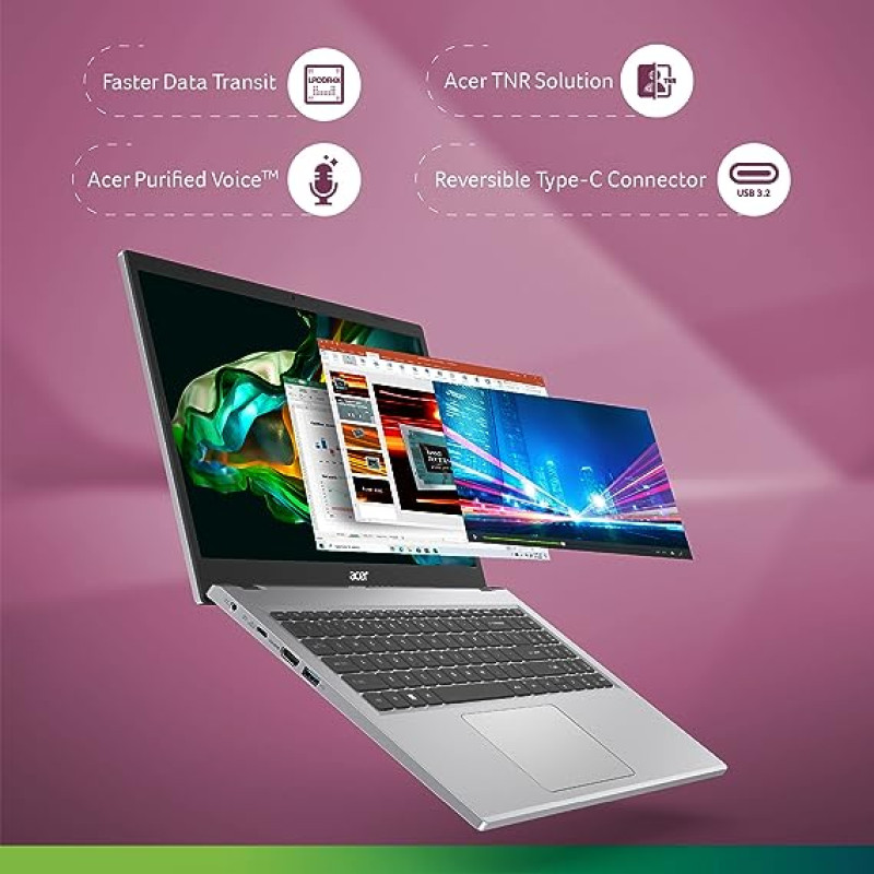 Acer Aspire 3 Thin and Light Laptop AMD Ryzen 5 7520U Quad-Core Processor (8 GB/ 512 GB SSD/Windows 11 Home/MS Office) (NX.KDESI.004)