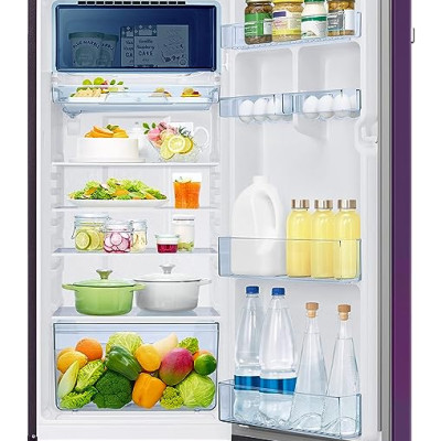 Samsung 215L 3 Star Inverter Direct-Cool Single Door Digi-Touch Refrigerator (RR23C2F23CR/HL,Camellia Purple)