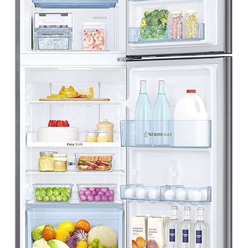 Samsung 236L 2 Star Inverter Frost-Free Convertible 3 In 1 Double Door Refrigerator (RT28C3832QB/HL,Bouquet Silver), Base Stand Drawer 2023 Model