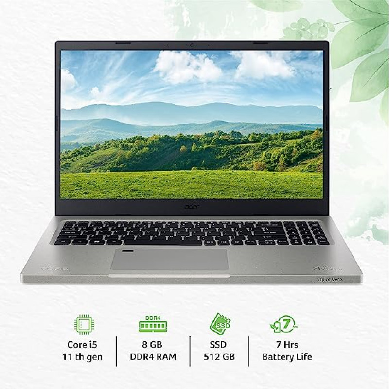 Acer Aspire Vero Green Thin and Light Laptop Intel Core i5 11th Gen (NX.AYCSI.001)