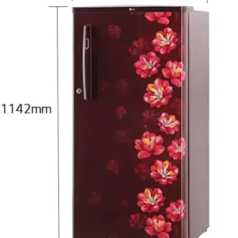 LG 185 L Direct Cool Single Door 1 Star Refrigerator  (SCARLET JASMINE, GL-B199OSJB)