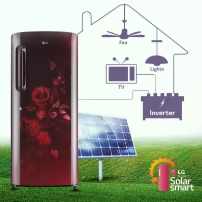 LG 224 L Direct Cool Single Door 4 Star Refrigerator with Smart Inverter Compressor (Scarlet Euphoria, GL-B241ASEY)