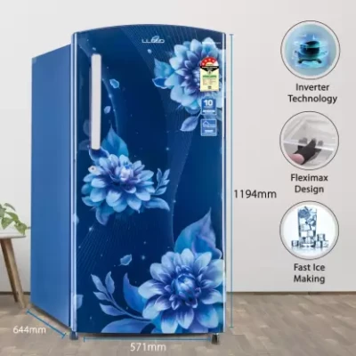 Lloyd 200 L Direct Cool Single Door 4 Star Refrigerator  (Begonia Blue, GLDF214ST2PB)