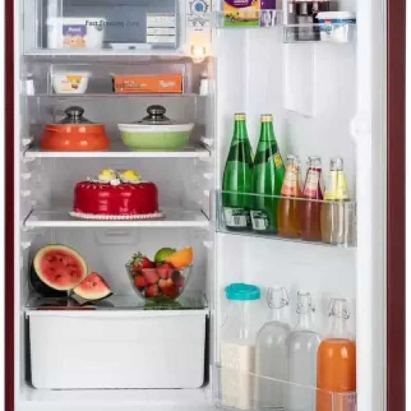 LG 190 L Direct Cool Single Door 1 Star Refrigerator  (RED, GL-B199RPRB)