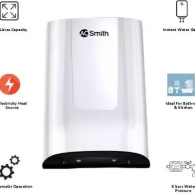 AO Smith 3 L Instant Water Geyser (MiniBot 3 Litre, White)