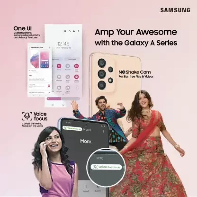 SAMSUNG Galaxy A33 (Awesome Black, 128 GB)  (6 GB RAM)