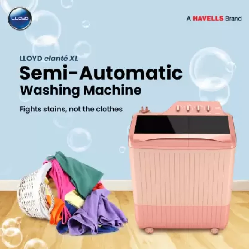 Lloyd by Havells 8.5 kg Semi Automatic Top Load Washing Machine Beige  (GLWMS85APNEX)