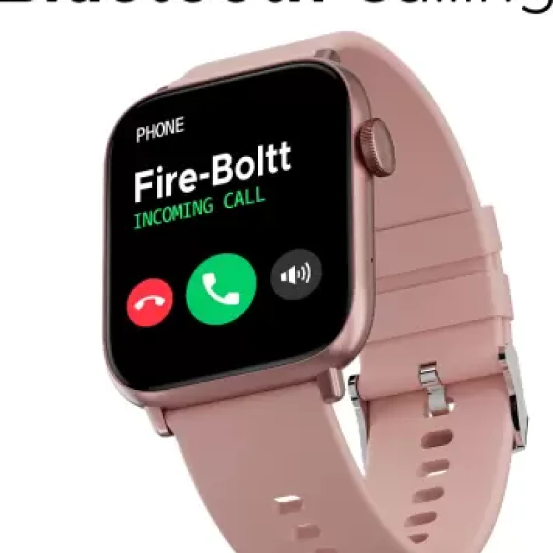 Fire-Boltt Hercules 1.83" Large Display, BT Calling with Voice Assist &amp; Metal Body Smartwatch  (Pink Strap, Free Size) (BSW058)